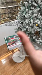 Electric Train Toys Christmas Series Retro Rail Train Simulation Train Track Steam Light Music Christmas Gift for Kids