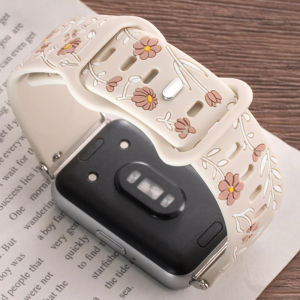 Engraved Silicone Strap for Samsung Galaxy Fit 3 Sports Wristband Loop Strap for Samsung Fit 3 Smart Watch Replacement Bracelet