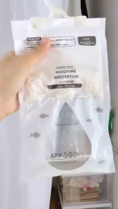 Combo 3 Túi Hút Ẩm Treo 2 Ngăn 500ml – Khử Mùi Ngăn Mốc Giữ Tủ Quần Áo & Không Gian Khô Thoáng