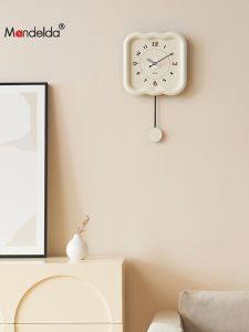 mandelda | Modern Minimalist Creamy Style Decorative Clock