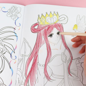 Ye Luoli Princess Bing Coloring Painting and Calligraphy Picture Book 3-6-8 Years Old Childrens Educational Coloring Picture Book Girls Graffiti Album