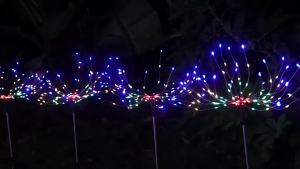 Đèn Pháo Hoa Năng Lượng Mặt Trời Chống Nước Đèn Cắm Sân Vườn 8 Chế Độ Đèn LED Năng Lượng Mặt Trời Dùng Cho Bãi Cỏ Sân Trong Cắm Trại Tiệc Cưới Trang Trí Tiệc