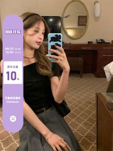 Chic Shoulder Bared Short Sleeve Korean Style Design Sensation Pure Desire Autumn New Sweet Cool Fashionable Top Womens T-shirt