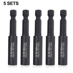 2/5Pcs 60mm Magnetic Screwdriver Extension Bit Holder Tips 1/4Inch Hexagon Shank Set Drill Bit Adapter Hand Tools Accessories