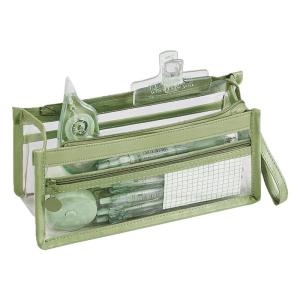 Transparent Three-Layer Large Capacity Pencil Case High School Students Exam Special Stationery Box Simple Design for Boys And Girls