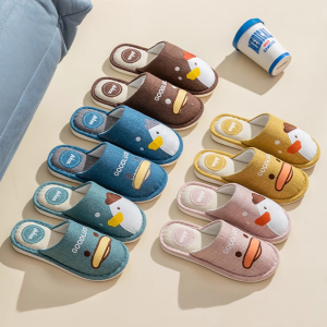 รองเท้าแตะผ้าฝ้ายลินินระบายอากาศสบายสำหรับผู้ชาย ฤดูใบไม้ผลิและฤดูใบไม้ร่วง สำหรับใส่ในบ้าน สำหรับใส่ในออฟฟิศ รองเท้าแตะกันลื่น