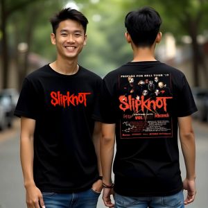 T-Shirt Kaos Musik Band SLIPKNOT Bahan 24s