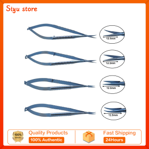 GREATLH Titanium Alloy Corneal Scissors Surgical Scissors Needle Holders Ophthalmic Eye Health Instrument