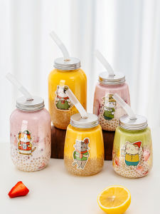 Food Grade Disposable Milk Tea Cup Bottle with Lid Empty Bottle for Beverages Dessert Lychee Jelly Plastic Cups from China
