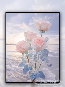 ชุดปักครอสติส Diy ใหม่ความงามสูง Rose ดอกไม้แนวตั้งรุ่น Healing Series Grand โมเดิร์น < Ne1> สไตล์ห้องนอน < Ne2> ผ้า