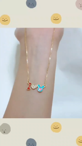 KALUNG ANAK LIONTIN KARTUN MIKI RANTAI NURI PERHIASAN ANTI ALERGI/KL-784