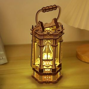 Tang lantern 3D Wooden Puzzle Scale ModelDIY Model Kit Handcraft GiftHome DecorationMechanical Model Kit Building Toy
