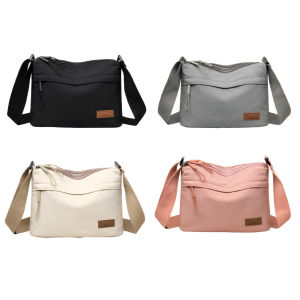 【HOSPORT】Nylon Messenger Bag with Adjustable Shoulder Strap Shoulder Handbag Large Capacity Shoulder Bag for Travel Work School