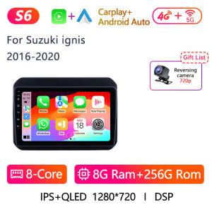 2Din Car Stereo Radio For Suzuki Ignis 2016 2017 2018 2019 2020 Multimedia Player GPS RDS Carplay Android Auto Head Unit Screen