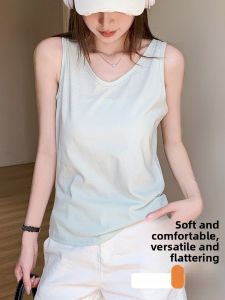 MiiOW | Ladies Summer Thin Snowflake Cotton Vest Sleeveless Top Womens Inner Wear Lazy Style Fashionable Outerwear Small Strap