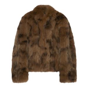 Hand-Painted Print Dyed Double Color Fur Coat Fox Fur