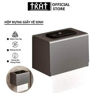 Kệ Để Giấy Vệ Sinh Hộp Để Giấy Dán Tường Chất Liệu Nhôm Tĩnh Điện Cao Cấp Chống Thấm Nước