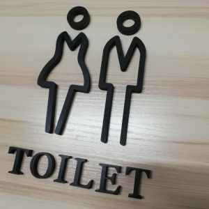 Three-Dimensional Mens and Womens Toilet Logo Creative Toilet Signboard Toilet Sign Toilet Door WC Sign