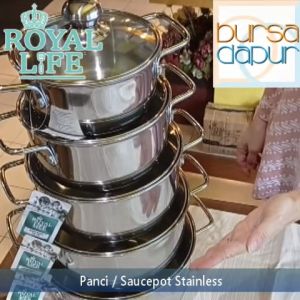 Royal Life Stainless Saucepot 22 cm / Panci Stainless Masak 22 cm