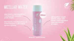 SR12 Micellar Water Pembersih Wajah Premium dengan Aloe Vera - Travel Size 100ml