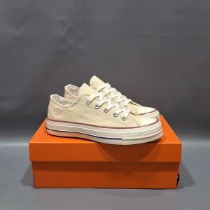 SEPATU CNVRS 70S LOW EGRED CREAM SOL GLOSSY 36-43 SNEAKERS KREM PUTIH