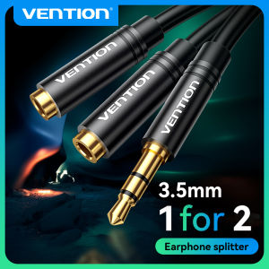 Vention | Vention Aux Cable 3 5 Jack Cable Headphone Splitter Audio Splitter Jack 3.5 Cable Male to Female Double Jack for Laptop Speaker