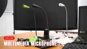 🚀ส่งเร็ว🚀 Oker Microphone OE-108 แว่นทาง มิเตอร์ คอมพิวเตอร์ เกมส์ ไมค์ เสียงดี #DM