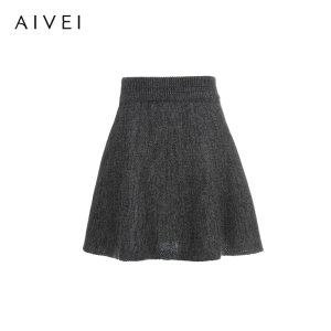 AIVEI | Chic Japonism Shiny Knitted Short Skirt