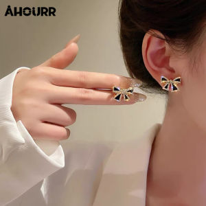 10 ต่างหู โบว์สี ดำ สไตล์เสียง: สุภาพสตรีฤดูใบ ฤดูหนาว และฤดูหนาว เทรนด์ ต่างหู เรียบง่าย ละเอียดอ่อน ขนาดเล็ก หนึ่งในระบบ โบว์สี ดำ สไตล์เสียง