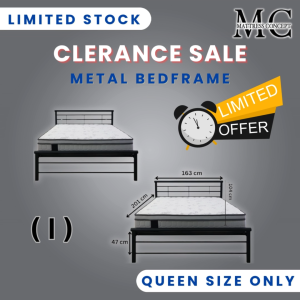 【Clearance Sale 】Queen Size Metal Bedframe ( FREE DELIVERY & INSTALLATION)