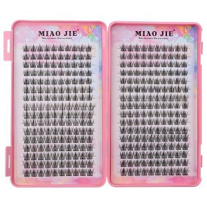 MIAOJIE 32Rows Eyelash Book High Quality Manga Lashes Cluster Lashes Manhua Eyelashes Elf Makeup Strand Eyelashes Douyin Makeup