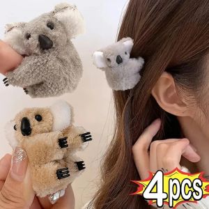 Plush Koala Bear  Hair Clips Hairpins Animal Hair Claw Clip for Girls Headwear Koala Barrettes Hair Decoration Accessories