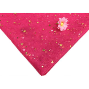 150*100cm Shiny Sparkle Star Net Mesh Tulle Fabric Wedding Party Decor Dress Skirt DIY Lovely Doll Bow Sewing Handmade Material