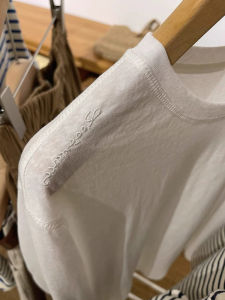 Fashion Elegant French Design Loose Embroidered Letter Long Sleeve T-Shirt