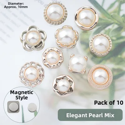 Magnetic Button Shirt Decorative Invisible Dark Button No Sewing Needed Magnetic Closure Shirt Collar Button Versatile DIY Button