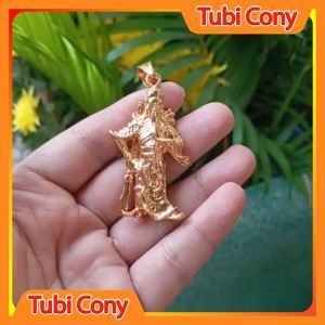 Mặt dây chuyền quan công quan thánh inox mạ vàng M232-121-DX Tubi Cony