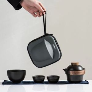 Bộ Trà Lõi Siêu Mịn Di Động 56Bộ Bộ Trà Gongfu Đi Du Lịch Bộ Trà Ngoài Trời Bộ Trà Pha Trà Tách Trà