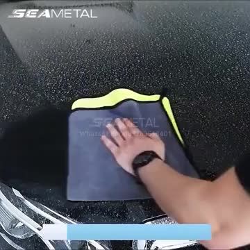 SEAMETAL Microfiber Car Washing Towel 400GSM Double-Sided Coral Velvet Clean Towels High Water Absorption Car Wash Drying Cloth