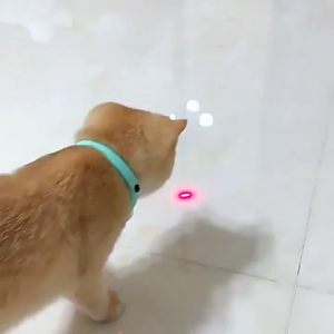 Mainan Kucing Malas Kolar Laser Automatik Cat Laser Toy USB Rechargeable Interactive Bebas Tangan