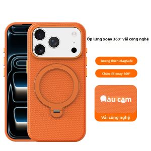 360 ° Ốp Điện Thoại Từ Tính Có Vòng Xoay Tương Thích Với iPhone 17/16/15/14/13/12/11 Pro Max Công Nghệ Dệt Magsafe Nguyên Bản