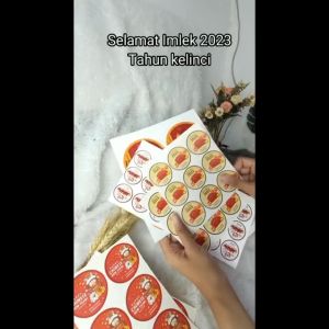 Stiker Seal Dessert Cetak Sticker Seal Segel Box Dessert Persegi Stiker Segel Custom Zennida Sticker