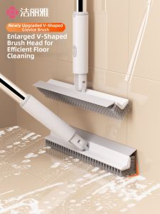 Hard Bristle No Dead Zone Bathroom Tile Gap Cleaning Brush Long Handle