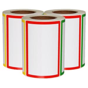 Large Size Self-Adhesive Label Paper Rectangular Office Supplies Handwritten Name Tag Paper Sticky Note Paper Blank Price Tag