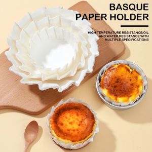 50PCS Baking Paper Basque Cheesecake Oil Paper Tray Disposable Cake Paper Baking Pan Cupcake Liner