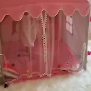 <𝙇𝙖𝙯𝙈𝙖𝙡𝙡> Large Portable Prince Princess Castle Tent Kids Children Play House Outdoor Indoor Tents