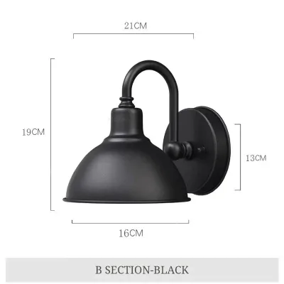 Outdoor Retro Industrial Wall Lamp Iron Copper Color 40W Warm Light Waterproof Villa Courtyard Garden Balcony Porch Lighting