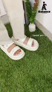 Air-Balance Sandal Wanita Platform Slop BAN 2 Hiasan Bintang Hak 6cm Empuk EVA Anti Bau 807-E