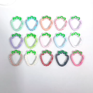 ห่วง ห่วงล็อคสปริง สตอเบอรี่ ขนาด 31*38mm ของตกแต่งชิ้นงาน อุปกรณืงานฝีมือ ทำพวงกุญแจ DIY