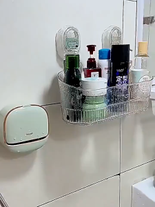 BHQ Bathroom Storage Rack Suction Cup Corner Shelf Wall Mounted Organizer Bathroom Storage Box