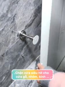 Hút Chặn Giữ Cửa Nam Châm Chống Va Đập Hít Cửa Inox 304 Không Cần Khoan Kèm Keo 3m Dán Sàn Lực Hít Mạnh-HAUSE